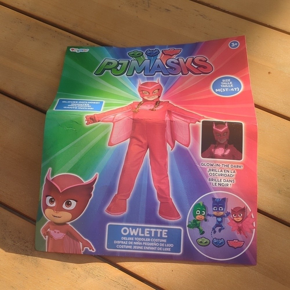 Owlette PJ Mask Deluxe Toddler Costume - Red Size 3-4